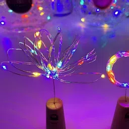 ENORMITY 3-Pcs Red & Blue Rice Shaped  Cork LED String Lights image 3