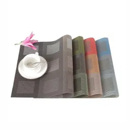MONKDECOR 6 Pieces Brown Geometric Printed Rectangular Table Placemat image 3