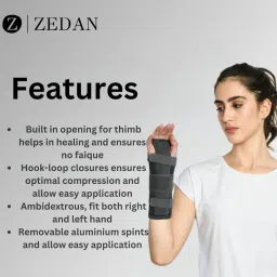 zedan Adjustable Wrist & Forearm Splint for pain relief carpal tunnel wrist splint Wrist Support image 5