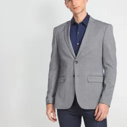 Men Self Design Single Breasted Formal Blazer-image-56