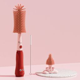 Hygo Care Bunny Baby Bottle Cleaner, Nipple Straw Cleaning Silicone Brush Set-6