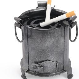 Angeethi BBQ Style Metal Ashtray Black Iron Ashtray-image-5