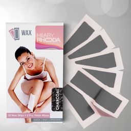 Hilary Rhoda Easy To Use Wax Strips With 2Pcs Finish Wipes -Charcoal Extract - 20 Strip image 5