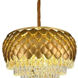 crystal gold polish metal 500mmPineApple chandelier hanging ceiling jhoomer Chandelier Ceiling Lamp-3