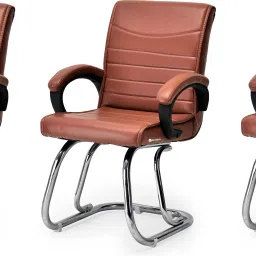 Ergonomic Director Executive Home Office Study Reception CHAIR with arm Leatherette Office Visitor Chair-18