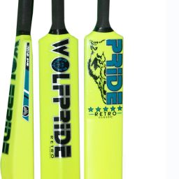 Retro Classic Blue Sticker Black Grip lemon Plastic Cricket Bat-N PVC/Plastic Cricket Bat For 9 - 11 Yrs-image-22