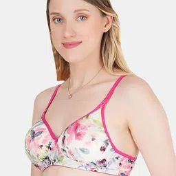 KOMLI Floral Bra Medium Coverage Lightly Padded image 4