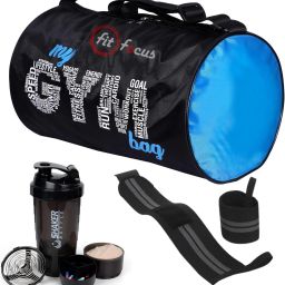 20 L Gym Duffel Bag - Duffel Bag for Men and Women with Protein Shaker Bottle with wrist Band - Black-image-38
