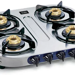 1044 SS BB Brass Burners LPG Gas Stoves 2 years warranty Stainless Steel Manual Gas Stove-image-1
