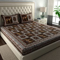 144 TC Cotton Double Printed Flat Bedsheet-13