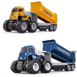 1:43 Inertia Die Cast Model Metal Truck Friction Power Dump Truck Toys for Kids-13
