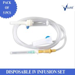 IS-84 STERILE & DISPOSABLE IV INFUSION SET (5 Pcs) Medical Needle-15