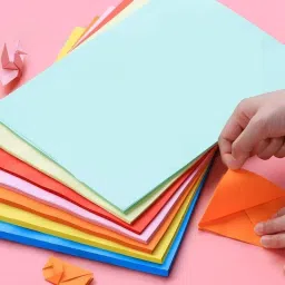 neel 100 pcs A4 Size Color Sheets (10 Sheets Each Color) /Art and Craft Paper Double (Length -27.5 cm Width - 20.3 cm) Sided Coloured Folding DIY Craft Smooth Finish Home, School, Office Stationery 80 gsm Multipurpose Paper image 2