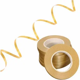 5 Meters Gold Crimped Curling Ribbon Shiny Balloon String Roll Gift Wrapping Ribbon for Party Festival Art Craft Decor Florist Flowers Decoration (Pack of 15) Gold PP (Polypropylene) Ribbon-20