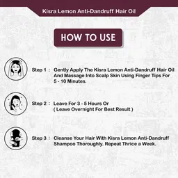 KISRA Set Of 4 Lemon Anti-Dandruff Hair Oil With Neem - 100ml Each image 2