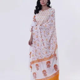 TJORI Block Printed Cotton Dupatta image 4
