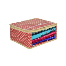 Kuber Industries Set Of 2 Pink Printed Saree Organisers image 5