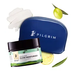 Pilgrim Squalane Glow Moisturizer with Niacinamide & Vitamin C 50 g with Vanity Bag-32