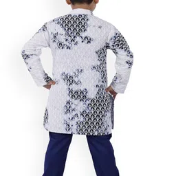 BAESD Boys Ethnic Motifs Embroidered Regular Thread Work Kurta with Pyjamas image 3