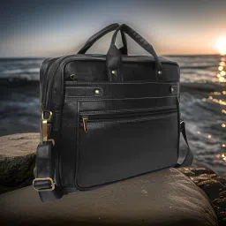 Men Black Messenger Bag-image-86