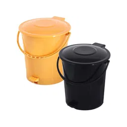 Kuber Industries Set Of 2 Solid Plastic Pedal Dustbin With Handle image 4