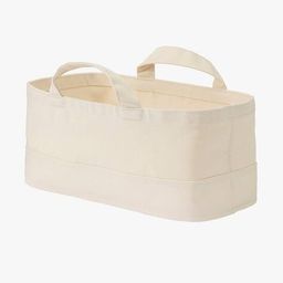 muji Mini Rectangular Slim Canvas Basket with Handles image 3