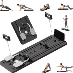 Multifunctional Abdominal Board with Resistance Bands and Knee Mat Multi-Purpose Foldable Pilates Reformer for Home gym Pilates Reformer-image-88