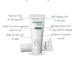 Nature's Law Set of 2 Glow & Hydrate Face Wash with Peptide & Probiotic - 100 ml each image 3
