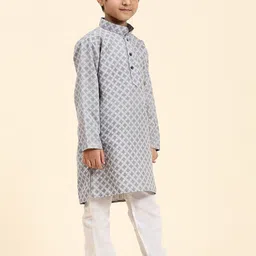 Pro-Ethic STYLE DEVELOPER Boys Checked Kurta with Pyjamas image 5