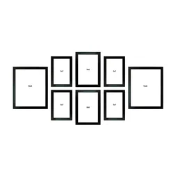 Kuber Industries Set Of 8 Black Collage MDF Photo Frames image 2