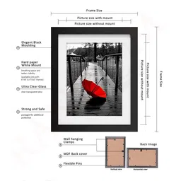 RANDOM Set Of 8 Burgundy Individual Photo Frames image 3