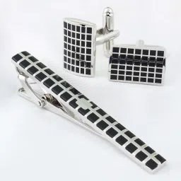 PELUCHE Enamel, Brass Cufflink & Tie Pin Set-image-64