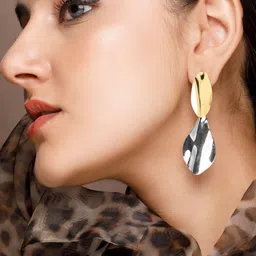 TOKYO TALKIES X rubans FASHION ACCESSORIES Gold-Toned & Silver-Toned Contemporary Drop Earrings-image-57
