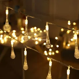 SPARK WORLD Yellow Teardrop Shape String Lights image 3
