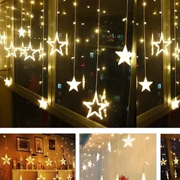 SPARK WORLD Yellow Star Shaped Bulb String Lights image 5