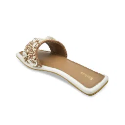 SHRIVAS BY ARCHITA MEHTA Shellsbrn Embellished Open Toe Flats image 2