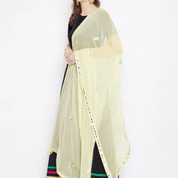 Clora Creation Embroidered Chiffon Dupatta image 2