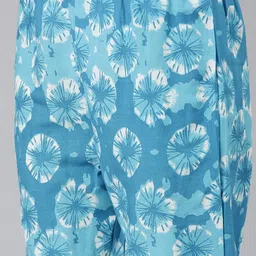 ERISHA Floral Printed Mirror Work Regular Kurta With Trousers & Dupatta image 5