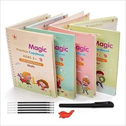 Reusable Magic Practice Copybook for Kids | 4 Books + 10 Refills + Pen & Grip-image-84
