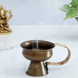 rhapsodically made Dhuni Gold Brass Diya-picture-5