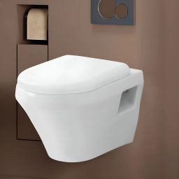 SPELL Wall Hung Commode with Seat Cover, Fitting Rack Bolt & Rubber Washer 111 Western Commode-9