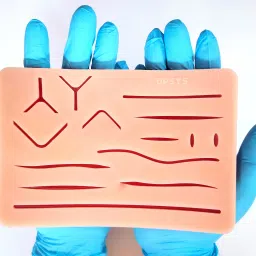 opsys simulations 3 Layer Suture Pad with wound –Large Size pad (Size : L x W x T: 18 cm x 12 cm x 1 cm), Reusable Silicon Suture , Suture Practice Model for Medical Training image 3