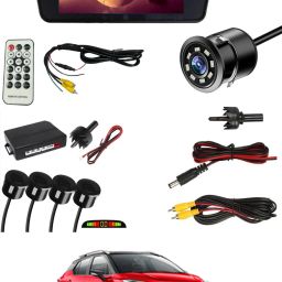 Universal Black 7inch BT Screen/Reavers Parking Camera/Black Sensor For Car-161 Multicolor LCD-image-36