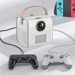 Punnkk Handy HD Android WiFi/Bluetooth & Screencast Supports HDMI, USB,AV in & TF Card (3000 lm / 1 Speaker / Wireless / Remote Controller) Portable Projector image 2
