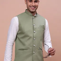 SHOWOFF Slim-Fit Nehru Jacket-23