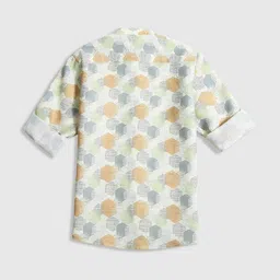 CAVIO Boys Standard Opaque Geometric Printed Cotton Casual Shirt image 3