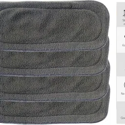 baby hashtag Reusable ,washable cloth diaper with absorbent insert (4 Pc) image 2