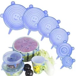 Food Grade Silicon Lids Stretch Lids Universal Lid-Bowl Pan Cooking Pot Lid Silicon Cover Travel Picnic Packing. 2.6 inch, 3.8 inch, 4.5 inch, 5.7 inch, 6.5 inch, 8.3 inch Lid Set-image-6