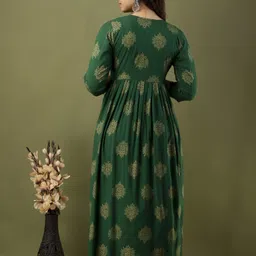 mialo fashion Printed Pure Cotton Stitched Flared/A-line Gown-picture-28