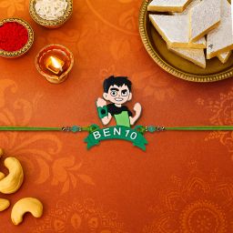 Kids Ben10 Cartoon Pearl Rakhi, Chawal Roli Pack Set-image-83